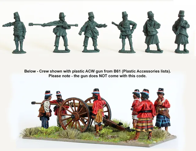 Perry Miniatures TA 47 artillerie paraguayenne 6 figurines