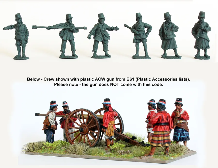 Perry Miniatures TA 47 artillerie paraguayenne 6 figurines