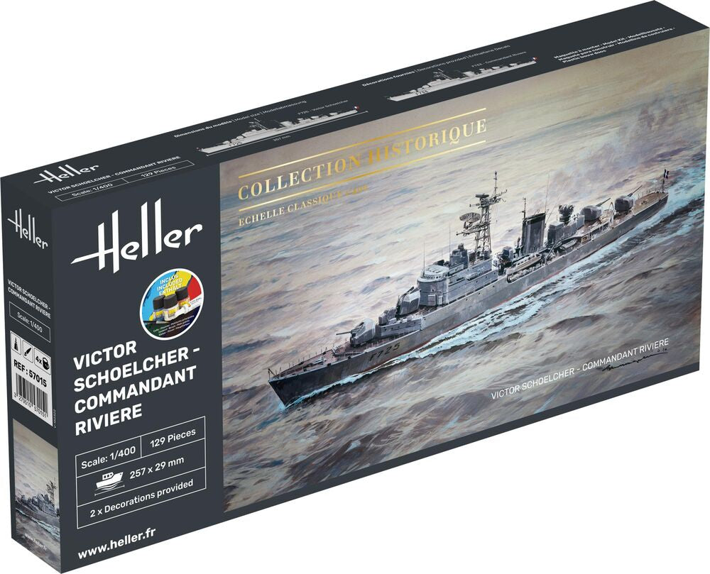 Heller Starter Kit Victor Schoelcher maquette bateau 1/400 complet