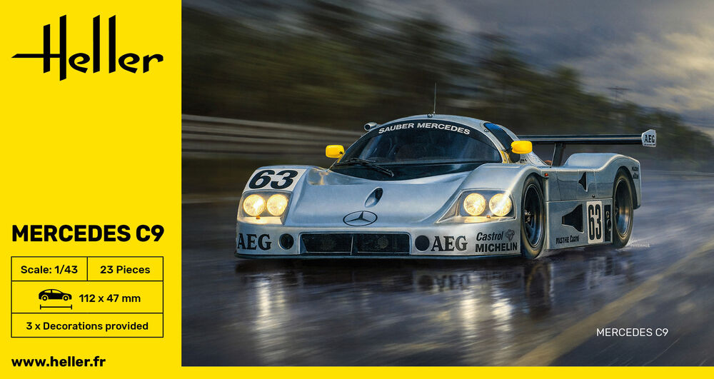 Heller The 9.99 Mercedes C9 1/43 maquette voiture Le Mans