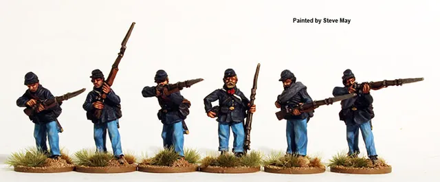 Perry Miniatures ACW 77 infanterie Union figurines ligne de tir