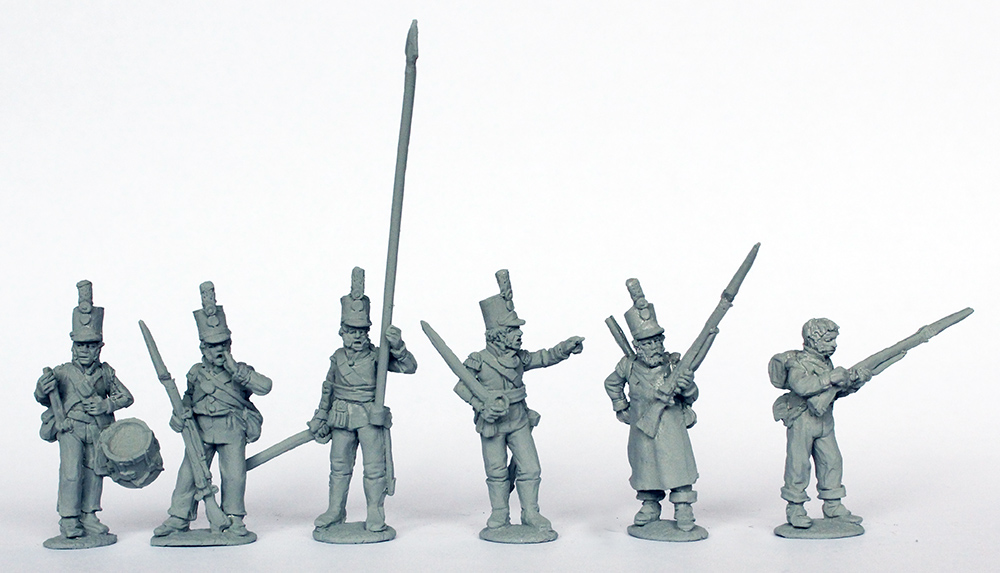 Perry PORT 5 infanterie commandement figurines 28mm 1810-15
