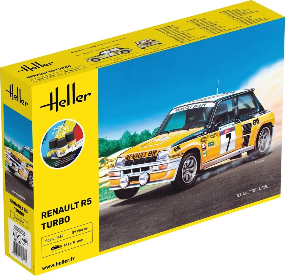 Heller Starter Kit Renault R5 Turbo maquette 1/24 complète