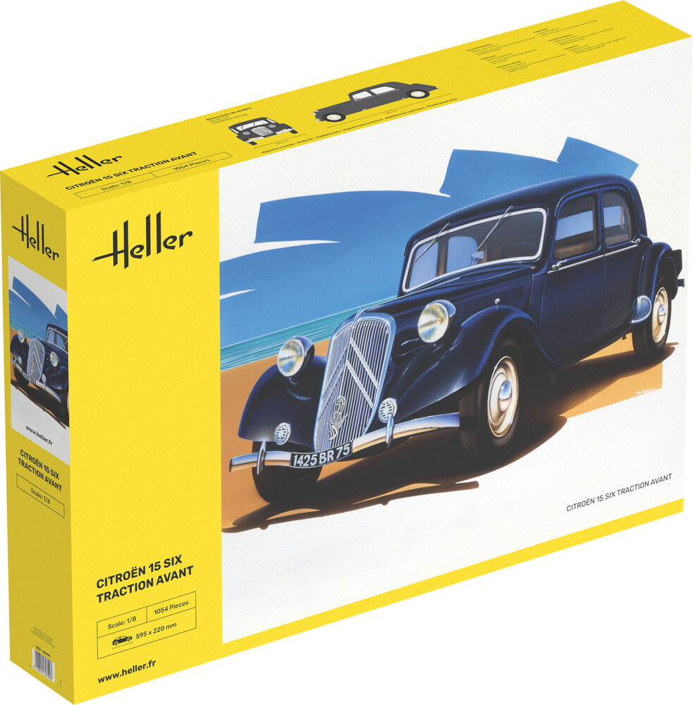 Heller Citroen 15 SIX Traction Avant 1/8 maquette voiture grande échelle