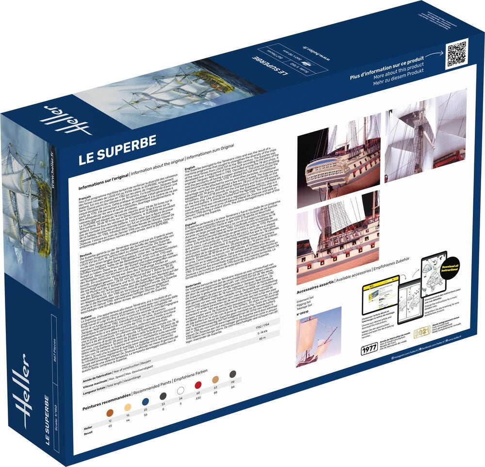 Heller Starter Kit Le Superbe maquette bateau 1/150 kit complet