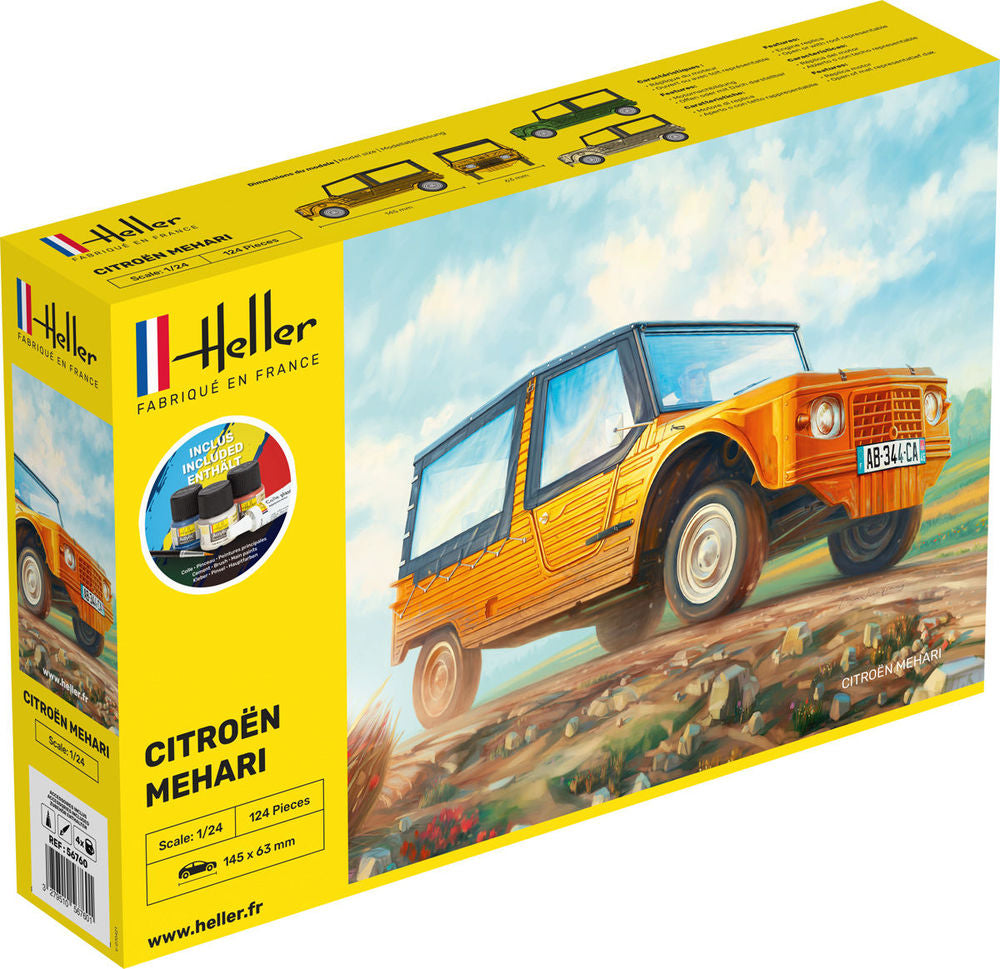 Heller Starter Kit Citroën Méhari maquette 1/24 complète