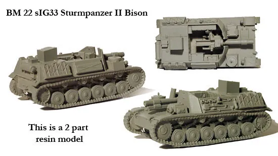 Perry BM 22 sIG33 Sturmpanzer II Bison maquette 28mm
