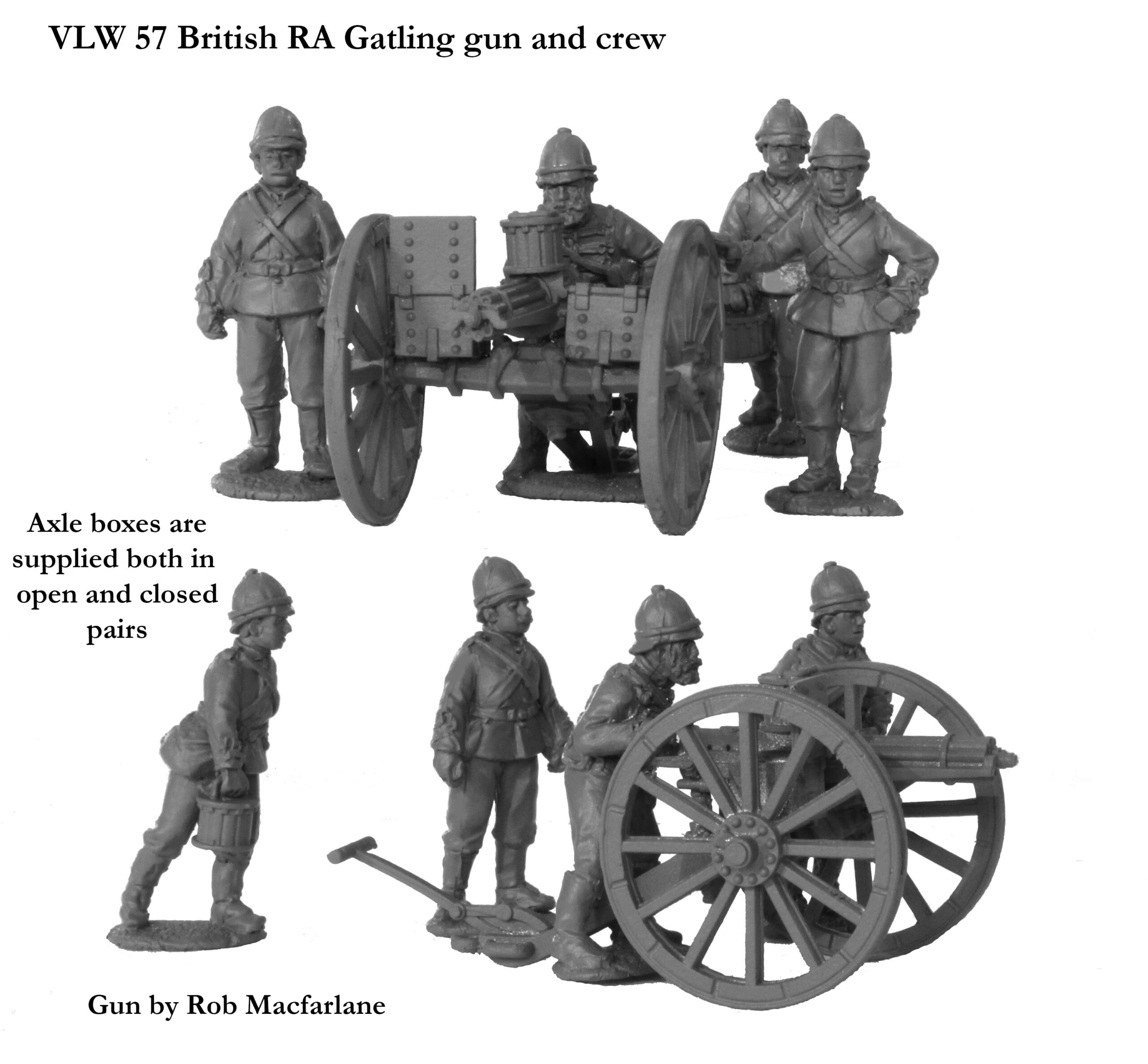 Perry Miniatures VLW 57 Canon Gatling figurines 28mm Zulu War