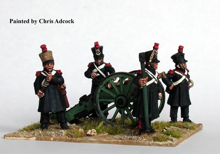 Perry Miniatures Napoleonic FN19 figurines artillerie 6 livres capote
