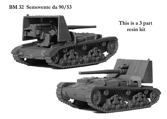Perry World War 2 BM32 Semovente da 90/53 maquette résine