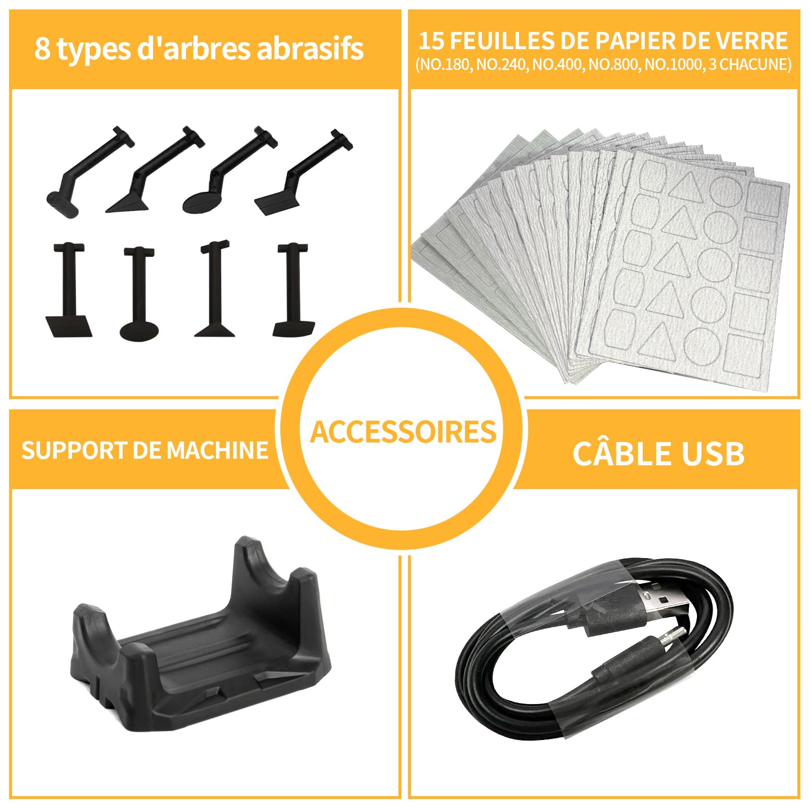 Bucasso Cordless Pen Sander PLH-2000 ponceuse 5 vitesses