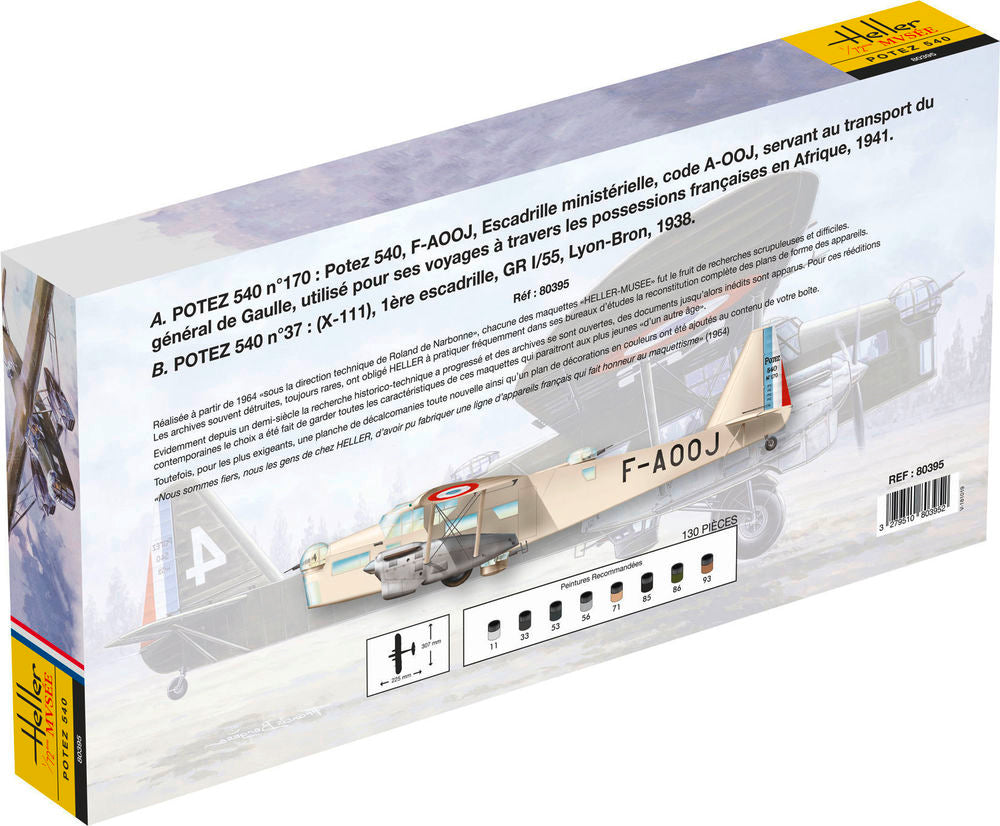Heller Museum Potez 540 maquette avion 1/72