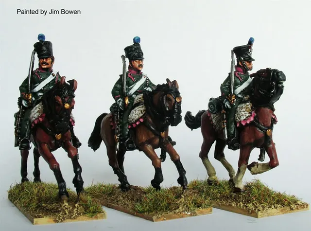 Perry Napoleonic FN41 figurines chasseurs à cheval au galop