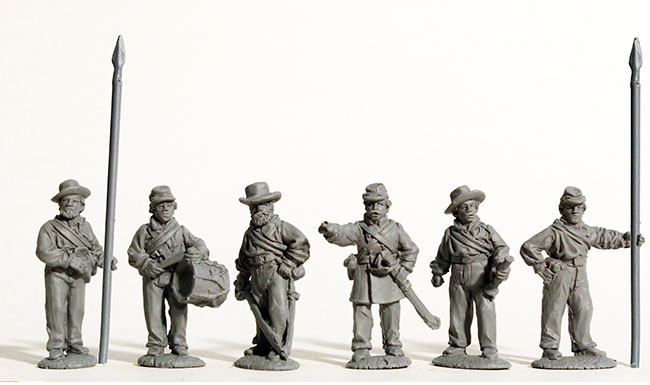 Perry Miniatures ACW 85 figurines confédérés commandement chemises