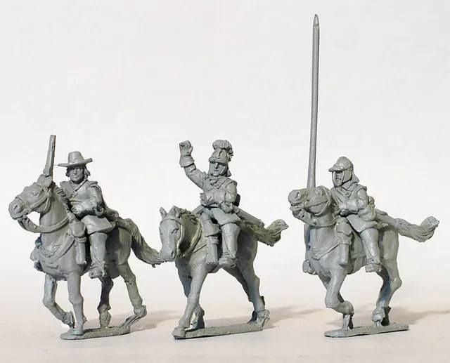 Perry Guerre Civile ECW18 cavalerie commandement figurines métal