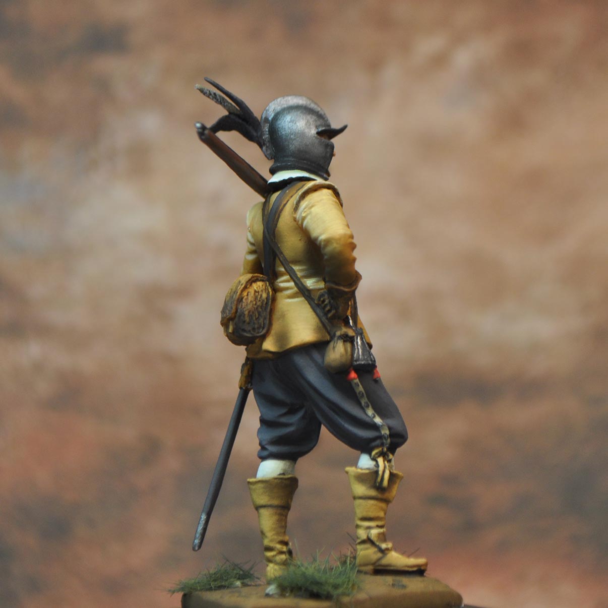 ART GIRONA General Serie Mousquetier Régiment Jaune figurine 54mm Suédoise
