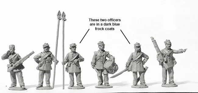 Perry BIF 3 infanterie commandement figurines Kilmarnocks