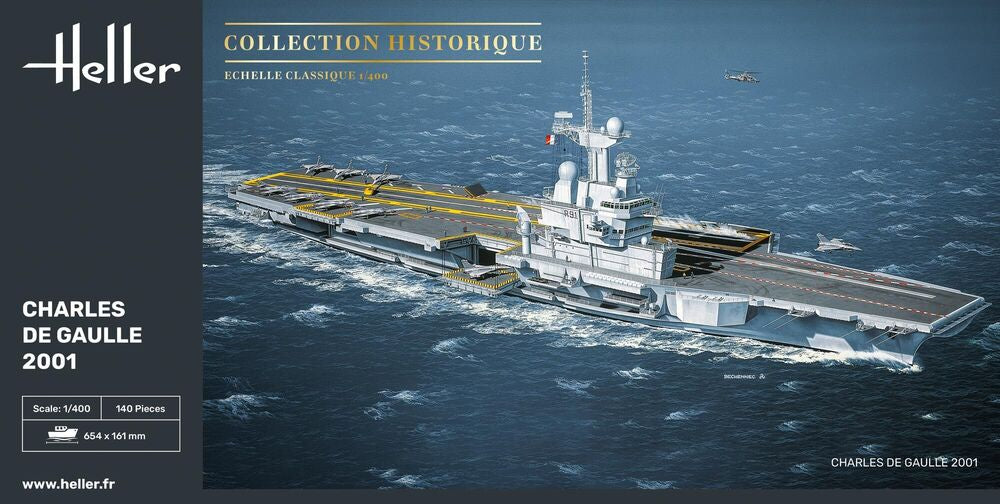 Heller Charles de Gaulle 1/400 maquette porte-avions