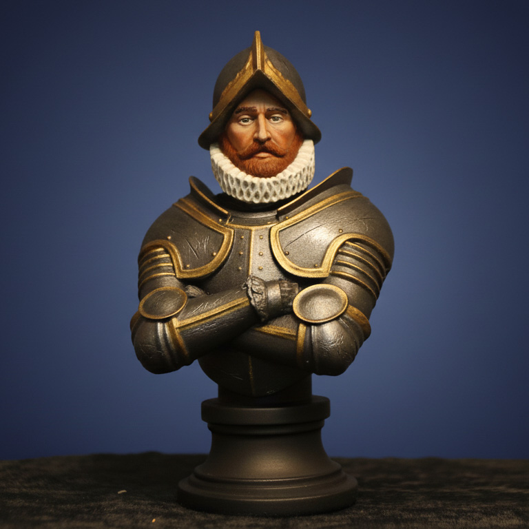 Art Girona Busts Francisco de Orellana buste 1/10 métal
