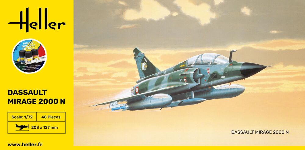 Heller Starter Kit Mirage 2000 N maquette 1/72 Armée Air