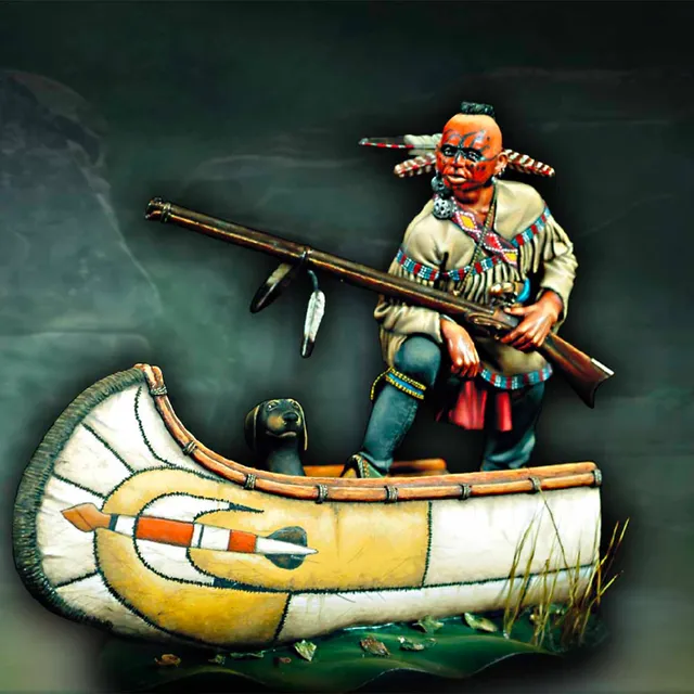 ART GIRONA Miniatures Guerrier Iroquois figurine 54mm