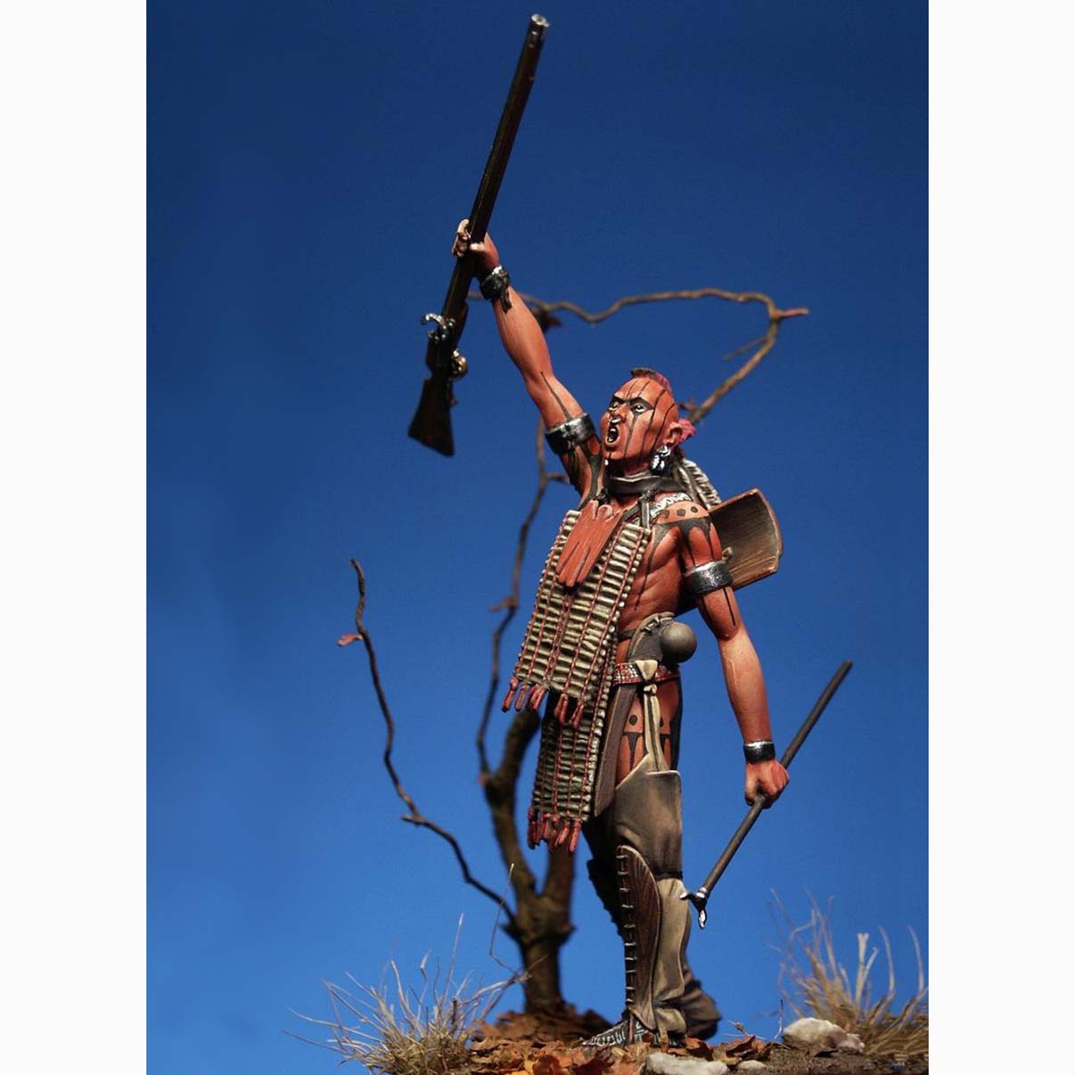 Art Girona Miniatures Huron Warrior figurine XVIIe siècle
