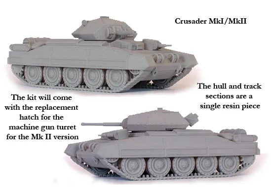 Perry BM 2 Crusader MkI/II maquette 1/56 résine