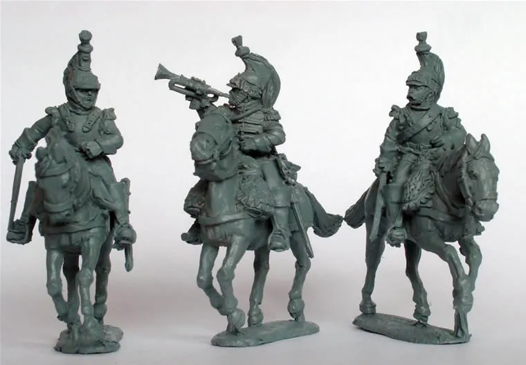 Perry Napoleonic FN69 cuirassiers commandement figurines 28mm galop