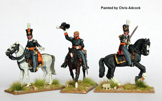 Perry DB3 officiers montée figurines 28mm hollandais belges