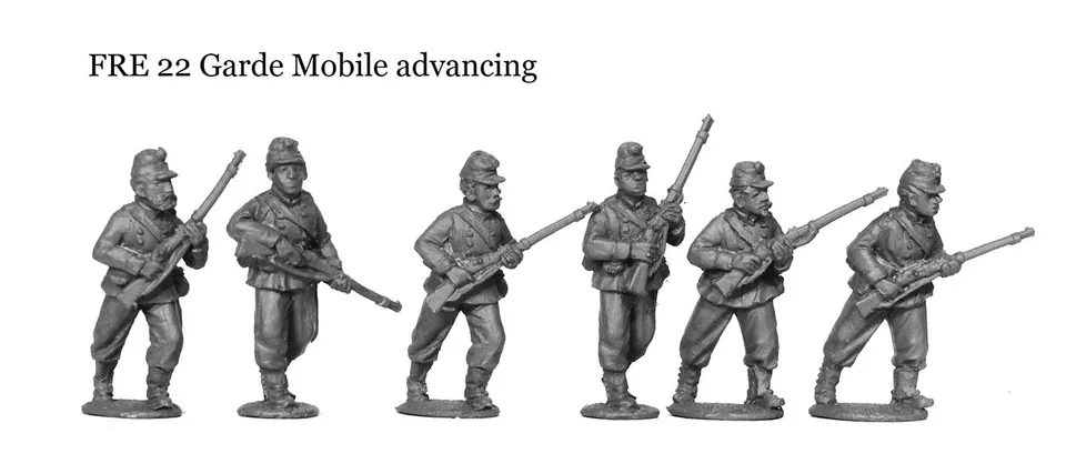 Perry Miniatures 1870 FRE22 Garde Mobile figurines avance