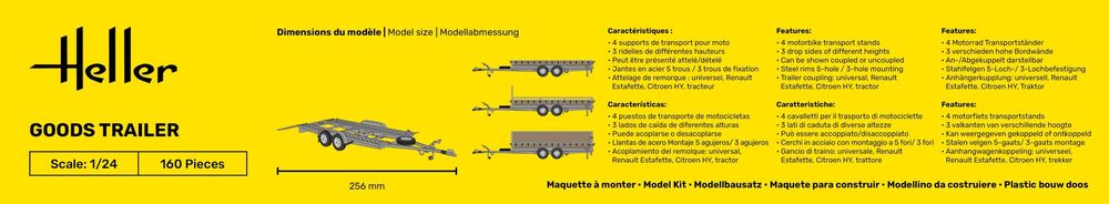 Heller Starter Kit Goods Trailer 1/24 maquette remorque kit complet