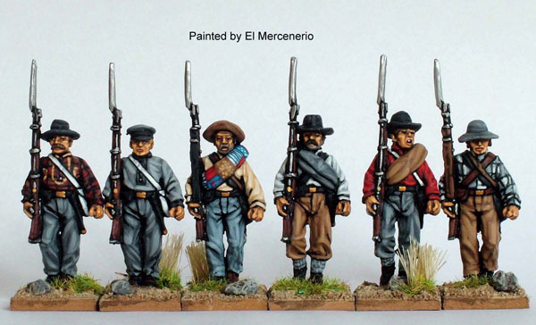 Perry ACW35 infanterie confédérée figurines chemise avance
