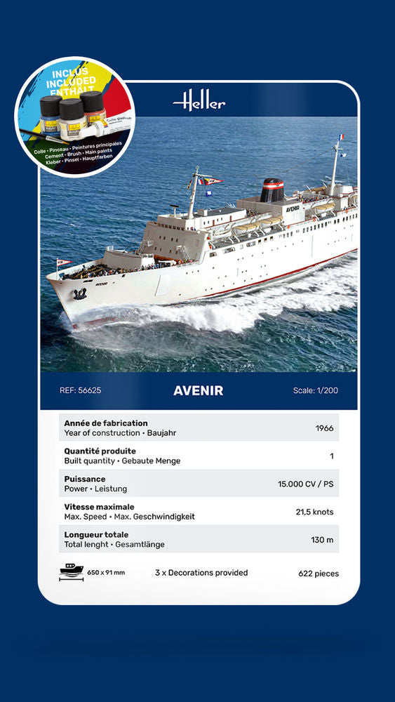 Heller Starter Kit Avenir 1/200 maquette ferry car-ferry