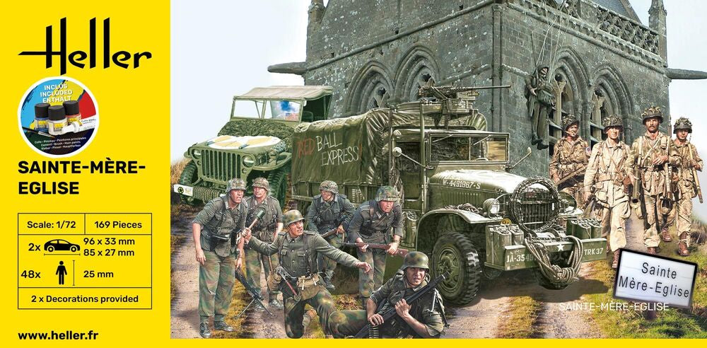 Heller Starter Kit Sainte-Mère-Eglise 1/72 kit maquette diorama