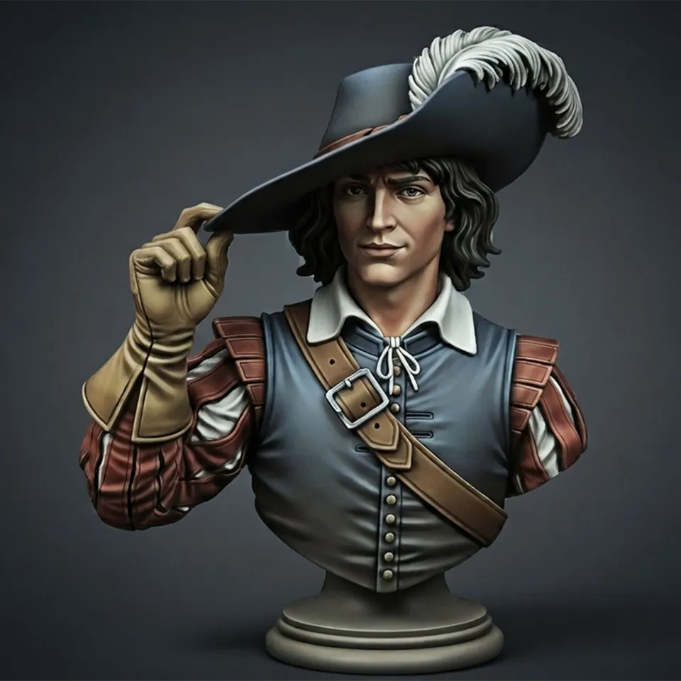 ART GIRONA Busts D’Artagnan buste mousquetaire XVIIe