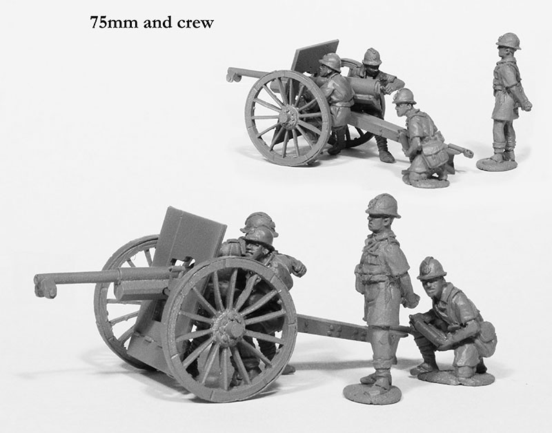 Perry Miniatures World War 2 FWW 24 canon 75mm Vichy figurines