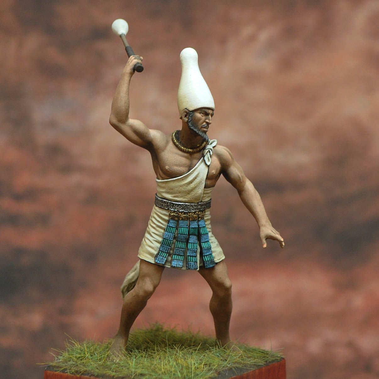 Art Girona Serie Historical Narmer figurine pharaon 3000 av JC