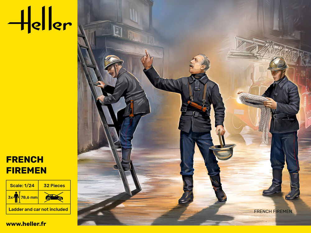 Heller Historical Collection Pompiers figurines 1/24 pompiers France