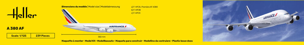 Heller Starter Kit A380 AF maquette 1/125 Air France