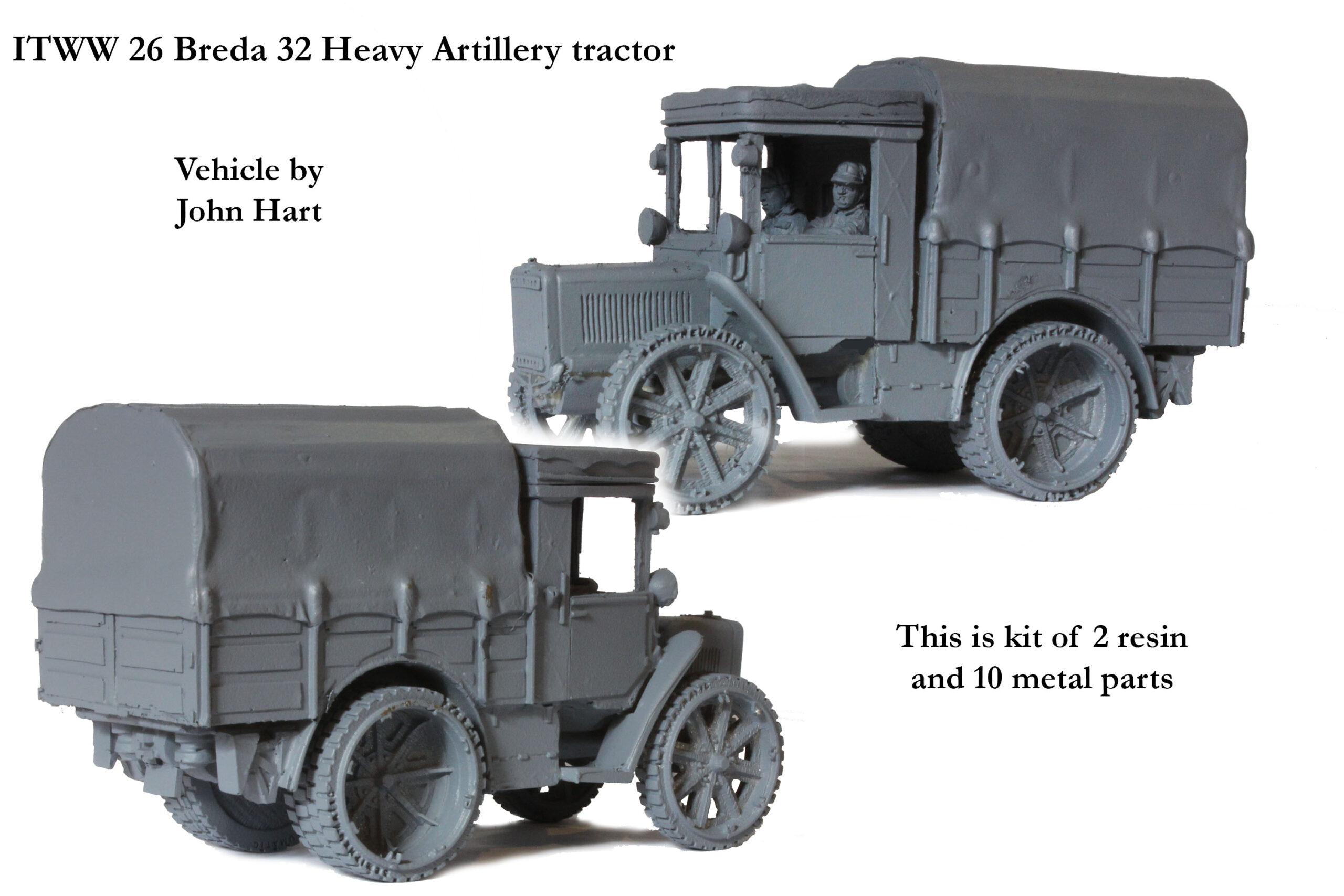 Perry Miniatures World War 2 ITWW 26 maquette tracteur Breda 32