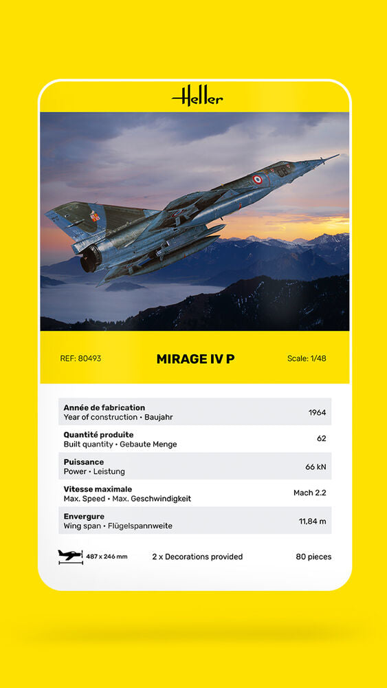 Heller Historical Mirage IV P 1/48 maquette avion militaire