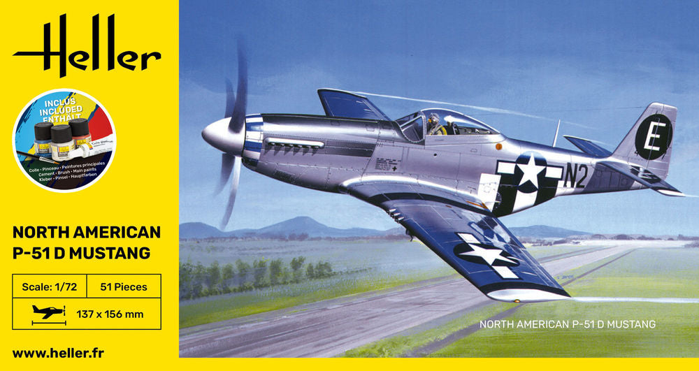 Heller Starter Kit P-51 Mustang maquette avion 1/72