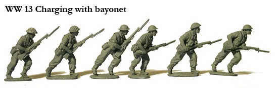 Perry Miniatures World War 2 WW 13 figurines infanterie charge BD
