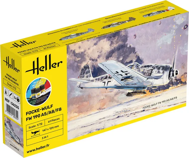 Heller Starter Kit FW 190 A5/A8/F8 maquette 1/72