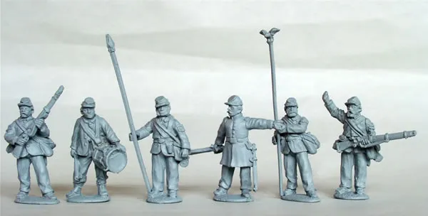 Perry Miniatures ACW 40 Union commandement figurines 28mm