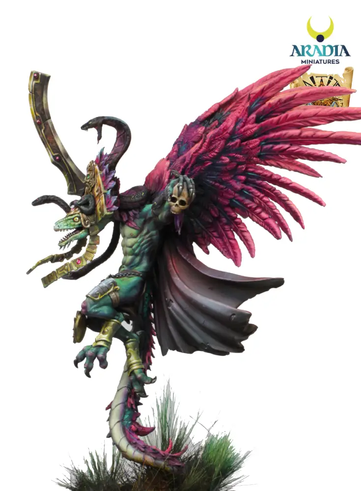 Aradia Paititi Quetzalcoatl figurine résine serpent