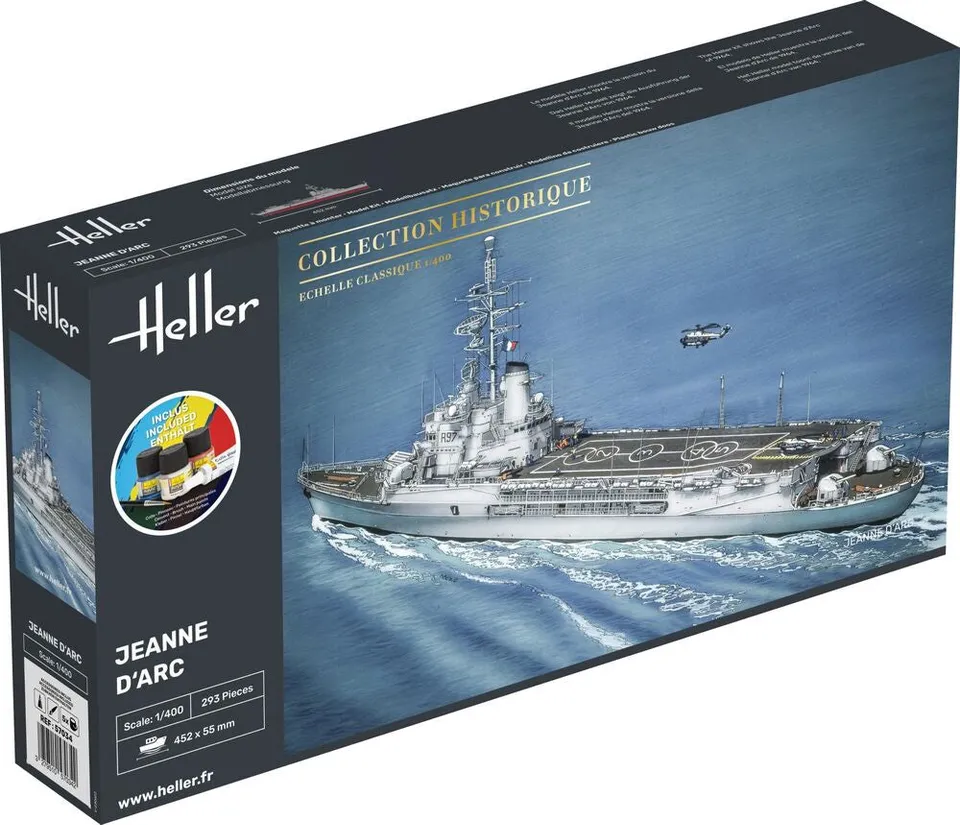 Heller Starter Kit Jeanne d'Arc 1/400 maquette bateau complet