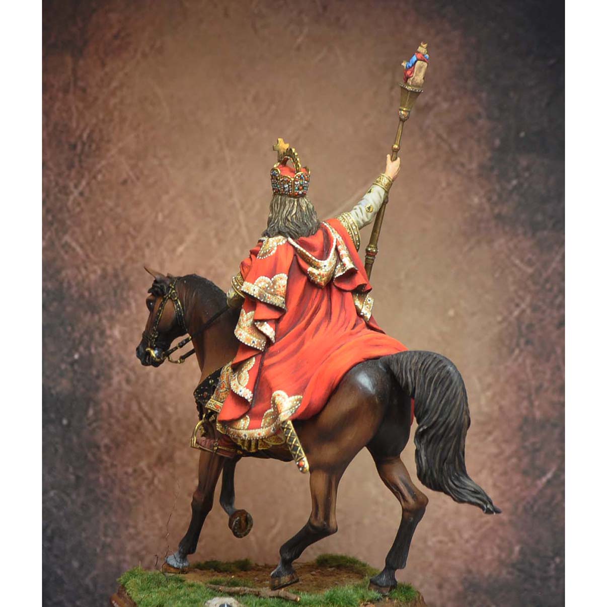 Art Girona 70mm Karolus Imperator Augustus figurine 70mm carolingien