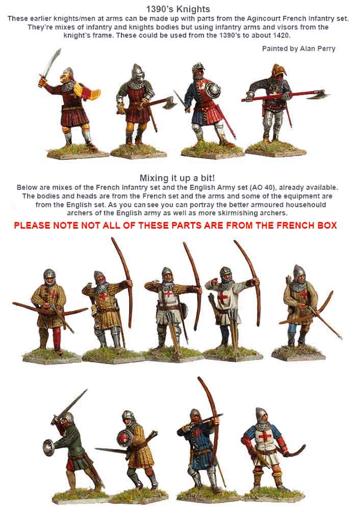 Perry Miniatures AO 50 Infanterie Française Azincourt boîte 42