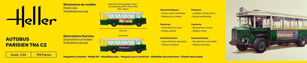 Heller Starter Kit Autobus TN6 C2 1/24 Maquette Bus
